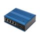 6. Przemysłowy switch 4x 1000Base-TX PoE 120W + 1x 1000Base-FX (bez modułu) DIN rozszerzony zakres temp