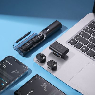 17. Mikrofon BOYA MAGIC-02 bezprzewodowy 2.4GHz USB-C - czarny