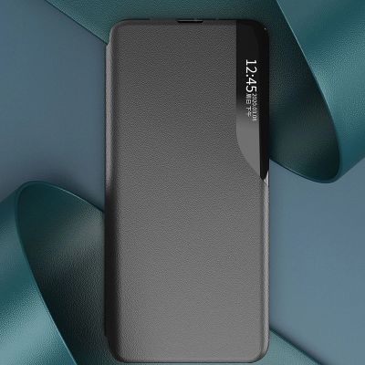 7. Eco Leather View Case etui do Samsung Galaxy S23+ z klapką podstawka niebieskie