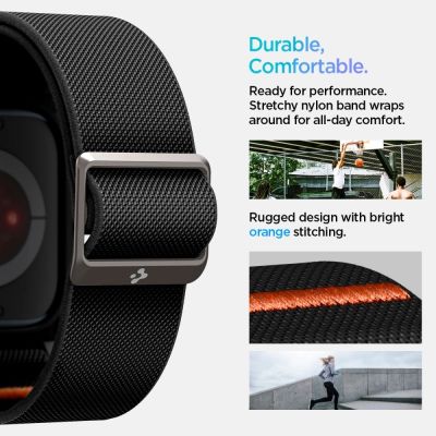 11. Pasek Spigen Lite Fit "PRO" na Apple Watch 10 42 mm - czarne