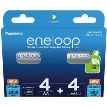 PANASONIC ENELOOP ZESTAW 4x AA 2000mAh + 4x AAA 800mAh