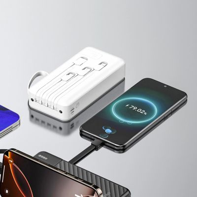 2. Powerbank Dudao K11 Pro 20000mAh z wbudowanymi kablami - biały