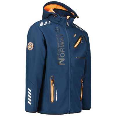 3. Kurtka softshell męska Geographical Norway ROYAUTE NAVY -ORANGE DB MEN 068 NAVY / ORANGE (WY8028H/GN-MARINE / ORANGE)