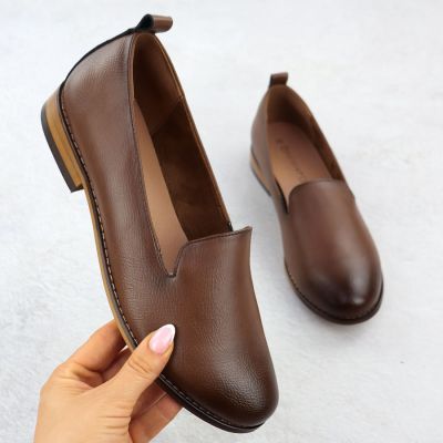 2. Półbuty damskie lordsy brązowe Potocki 19337