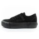 11. Lee Cooper buty sportowe damskie trampki z tkaniny platforma czarne
