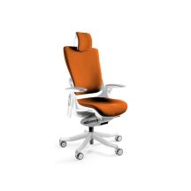 Fotel biurowy Wau 2 NW45 siatka mandarin/biały