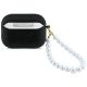 2. Etui Guess Glitter Pearl Strap na AirPods Pro 3 - czarne