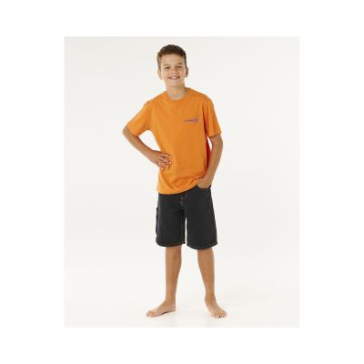 4. Koszulka chłopięca RIP CURL Eternal Shred Art Tee-Boy pomarańczowa
