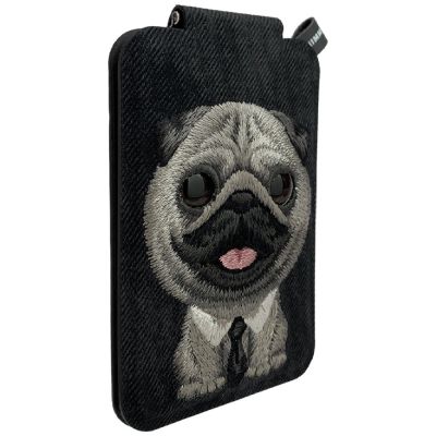 6. Portfel Magnetyczny Nimmy New Big-Eye Cute Pets 2.0 Dog ze stojakiem na telefon - czarny