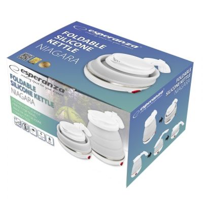 15. Czajnik elektryczny Esperanza NIAGARA EKK023 (750W 0.5l; kolor biały)