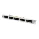 6. Digitus Panel krosowy (patch panel) ISDN 19" 50x RJ45 (8P4C), LSA poziom, kat.3, nieekranowany, 1U, szary