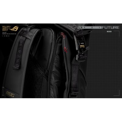 10. ASUS ROG SLASH Backpack Edition 20 plecak Plecak rolowany Czarny Poliester, Skóra woskowana (Pull Up)