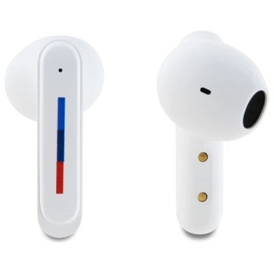5. BMW słuchawki Bluetooth BMBEMIATP20LOH    TWS + stacja dokująca biały/white Printed Logos