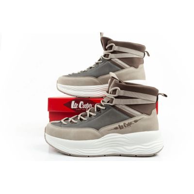 10. Lee Cooper buty sportowe sneakersy damskie modne wygodne za kostkę beżowe