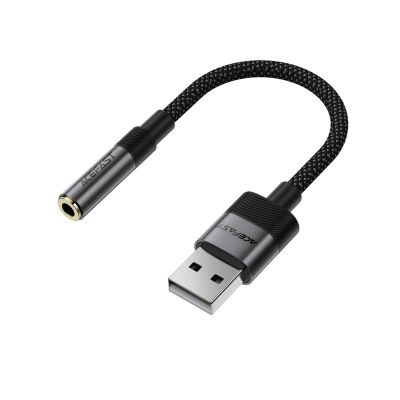 Adapter Acefast J13 USB-A do mini jack 3.5 mm - czarny