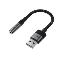 Adapter Acefast J13 USB-A do mini jack 3.5 mm - czarny
