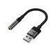 Adapter Acefast J13 USB-A do mini jack 3.5 mm - czarny