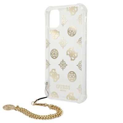 6. Etui Guess Peony Chain Collection na iPhone 11 Pro - złote