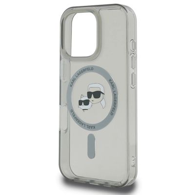6. Etui Karl Lagerfeld IML Metal Karl&Choupette Head MagSafe na iPhone 16 Pro Max - czarne