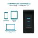 4. Mobilis Charger 100W 2USB C 1USBA GaN cable 100W Laptop, Smartfon, Tablet Czarny Prąd przemienny Wewnętrzna
