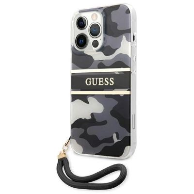 2. Etui Guess Camo Strap Collection na iPhone 13 Pro / iPhone 13 - czarne