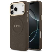 Etui Guess Peony Hot Stamp MagSafe na iPhone 18 Pro Max / 17 Pro Max - brązowe