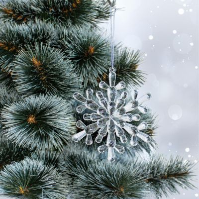 5. DEKORACJA WISZĄCA PŁATEK ŚNIEGU 12x12 CM WZÓR 4