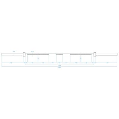 37. Gryf do crosffitu HMS Premium GCF700 220 cm 20 kg