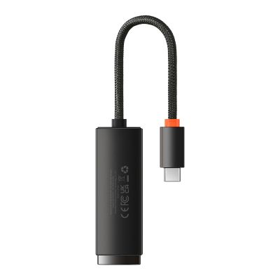 2. Baseus Lite Series zewnętrzna karta sieciowa USB Typ C - RJ-45 1Gbps (1000Mbps) czarny (WKQX000301)