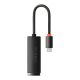 2. Baseus Lite Series zewnętrzna karta sieciowa USB Typ C - RJ-45 1Gbps (1000Mbps) czarny (WKQX000301)