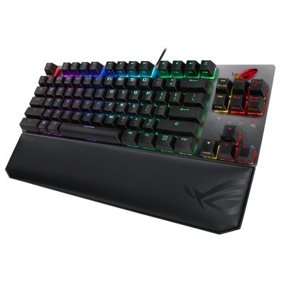 5. ASUS ROG Strix Scope NX TKL Deluxe klawiatura Gaming USB Niemiecki Czarny, Szary