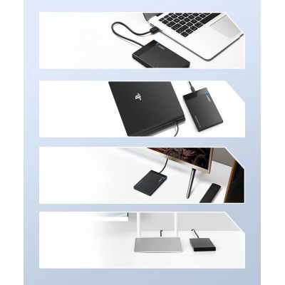 12. Ugreen kieszeń na dysk HDD SSD obudowa dysku SATA 2,5'' USB 3.2 Gen 1 (5 Gbps) micro USB SuperSpeed + kabel 0,5 m czarny (US221 30848)