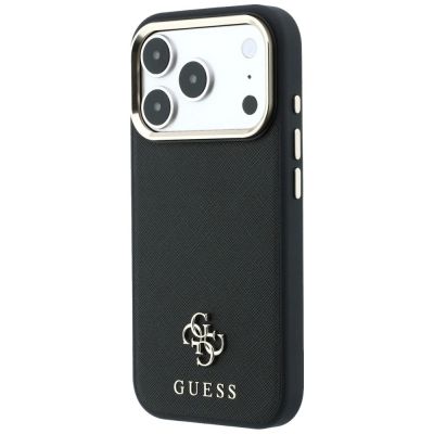 2. Etui Guess Saffiano Small 4G & Classic Logo MagSafe na iPhone 17 Pro Max / 18 Pro Max - czarne