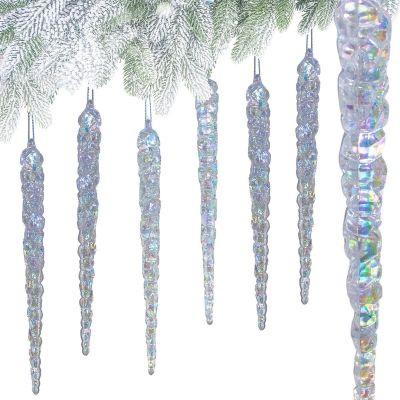 11. SOPLE LODU OPALIZUJĄCE DEKORACJA WISZĄCA 17,5 CM 6 SZT