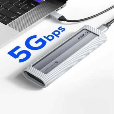3. Kieszeń dyskowa Orico AXM2-G2-V1 M.2 NVME USB-C/USB-A na USB-C 10Gb/s - szara