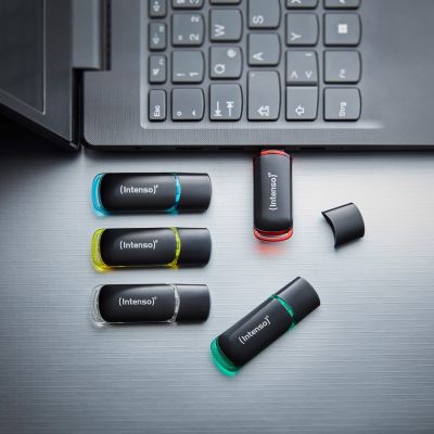 4. Intenso 3511595 pamięć USB 64 GB USB Typu-A 2.0 Czarny, Czerwony, Zielony, Przezroczysty, Żółty, Niebieski