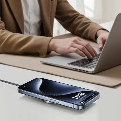 5. Ładowarka indukcyjna Acefast E24 Qi2 15W magnetyczna z kablem USB-C 1.2m - czarna