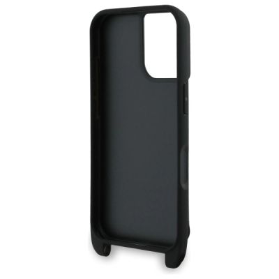 5. Etui Karl Lagerfeld Saffiano Karl&Choupette Metal Pin CBDY Strap na iPhone 16 - czarne