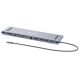 14. MANHATTAN Stacja dokująca 12-w-1 4K 1xHDMI 2xDP 3xUSB-A