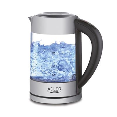 11. Czajnik elektryczny Adler AD 1247 (2200W 1.7l; kolor srebrny)