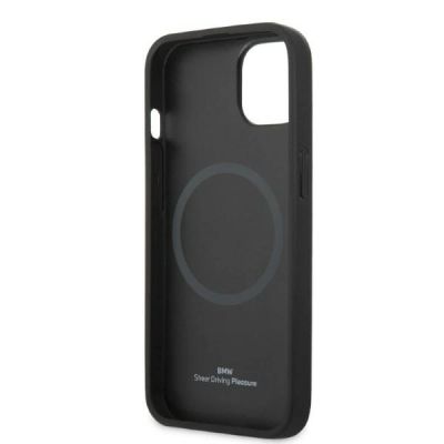 7. Etui BMW Signature Logo Imprint MagSafe na iPhone 14 - czarne