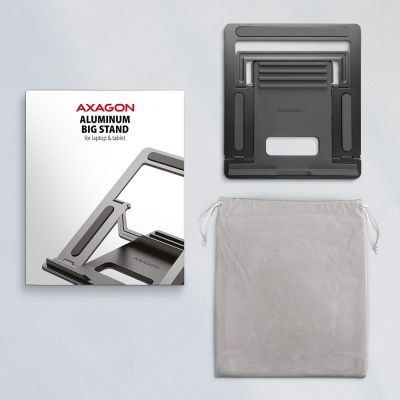 9. Axagon STND-L stojak na laptop Podstawka na notebooka Szary 40,6 cm (16")