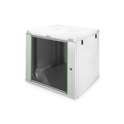 10. Digitus Szafa sieciowa wisząca DYNAmic 19" 12U rack 600x600, drzwi szyba, szary, niedzielona, złożona, 60kg