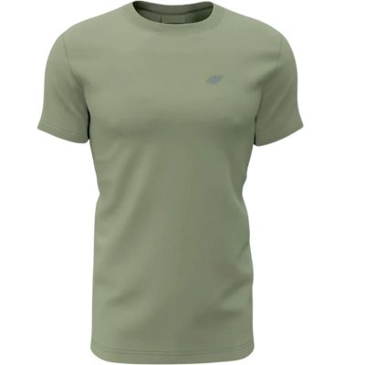 2. T-shirt bewełniany męski 4F 4FWSS26TTSHM4484-44S