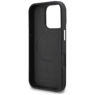 7. Etui Karl Lagerfeld Initial & Metal Logo MagSafe na iPhone 16 Pro - czarne