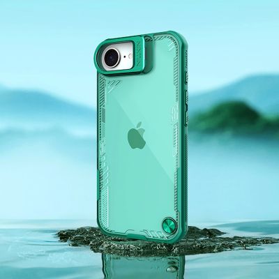 6. Etui Nillkin Iceblade Prop z podstawką na iPhone 16e / 17e - zielone