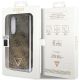 7. Etui Guess Leather 4G Triangle Strass na Samsung Galaxy Z Fold 5 - brązowe