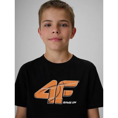 3. T-shirt z nadrukiem chłopięcy 4F 4FJRAW26TTSHM4347-20S
