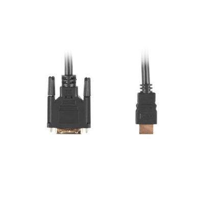 2. Kabel Lanberg CA-HDDV-10CC-0030-BK (HDMI M - DVI-D (18+1) M; 3m; kolor czarny)