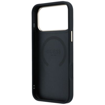 7. Etui Guess Peony 4G Small Logo MagSafe na iPhone 17 Pro / 18 Pro - czarne
